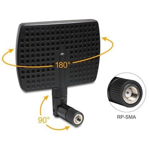 88447, IEEE 802.11b, IEEE 802.11g, IEEE 802.11n, 2.4 - 5.8, Directional, -10 - 55 °C, RP-SMA, Vertical polarization - Foto 1
